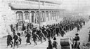 North China Marines, en route to prison camp in Shanghai, are paraded through the streets of Nanking
