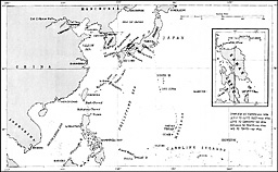 Map: China, Japan, and the Philippines