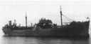 Suamico (AO-49), shown here in October 1942, was one of the first T2-SE-A1 tankers built at the Sun Shipbuilding yard in Chester, Pa. Christened the Harlem Heights when launched on 5 May 1942, she was quickly acquired by the navy to meet the dire shortage of fleet oilers and renamed Suamico. The parabolic sheer and straight bow are visual clues that distinguish the T2-SE-Al-type from their progenitors. (National Archives)