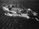 <i>Suamico</i> (AO-49) as she looked during Operation STALEMATE. (National Archives)