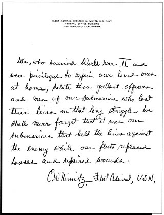 Image of Nimitz letter